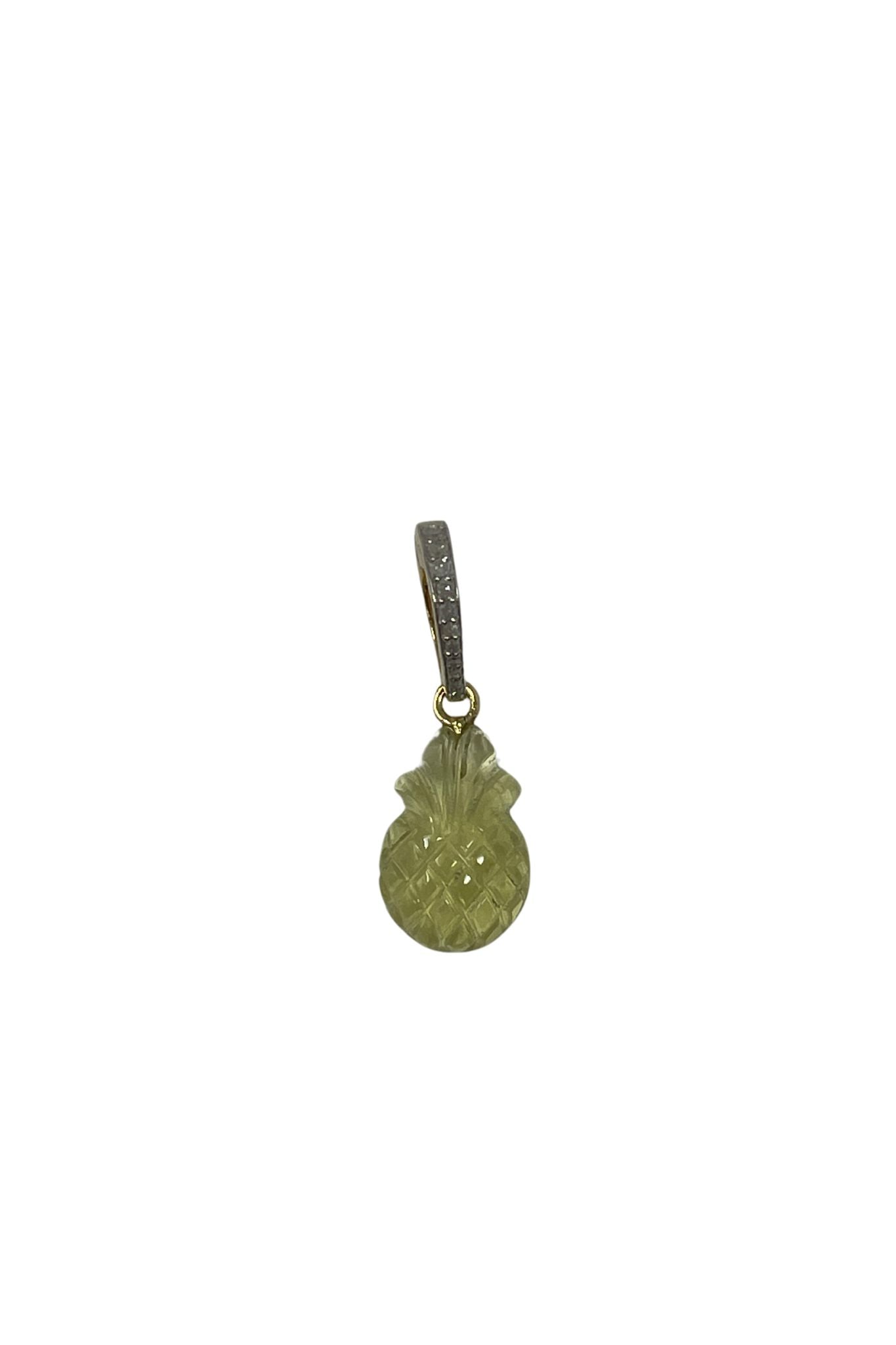 The Woods Lemon Quartz Pineapple Pendant (trunk show) - Vermillion