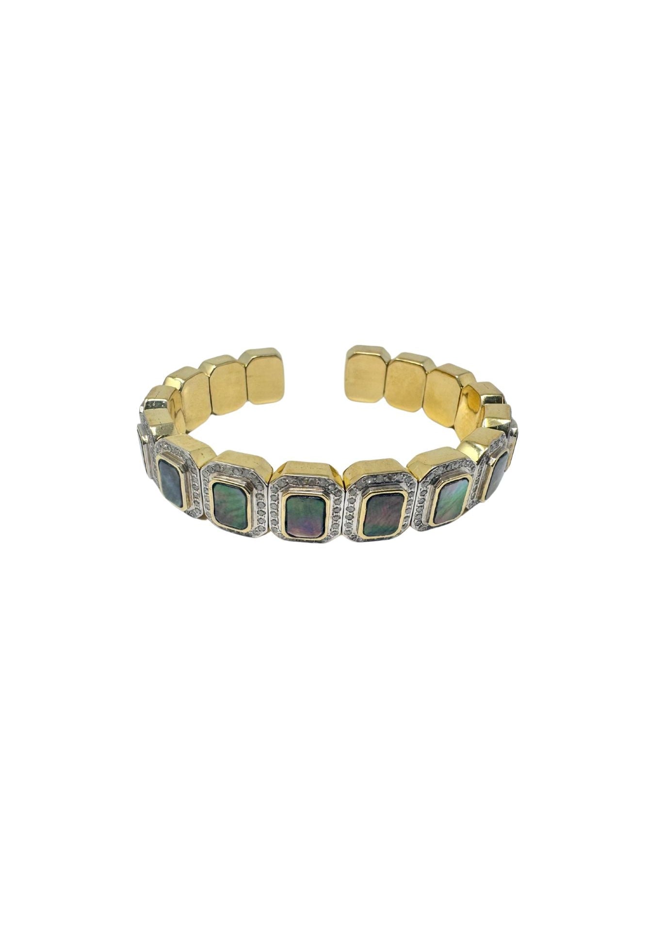 The Woods Mother of Pearl Cuff Bracelet V1027 - Vermillion