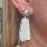 The Woods mother of pearl drop earrings (trunk show) - Vermillion