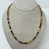 The Woods Multi Gemstone Tennis Necklace - Vermillion