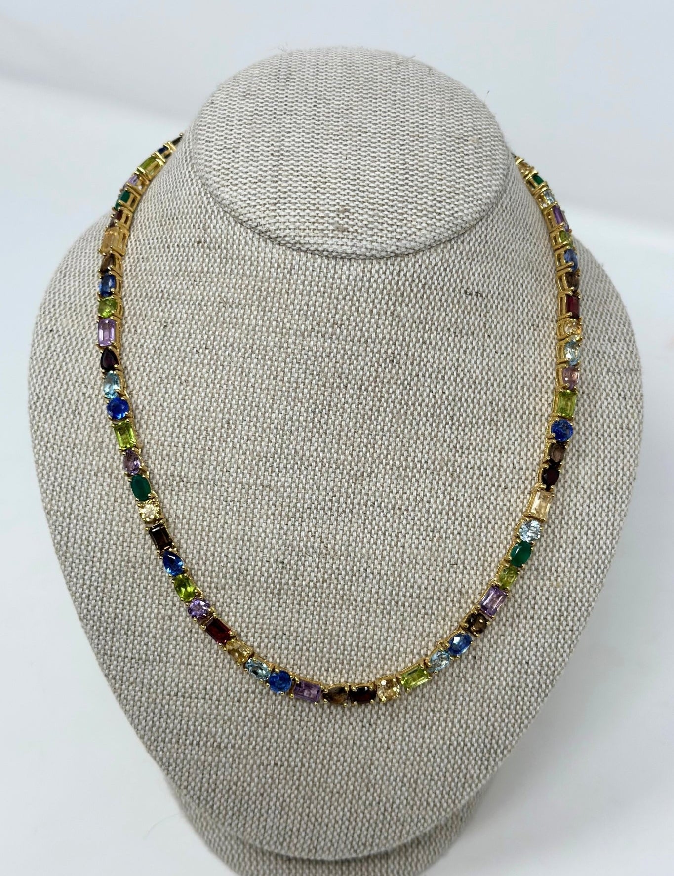 The Woods Multi Gemstone Tennis Necklace - Vermillion