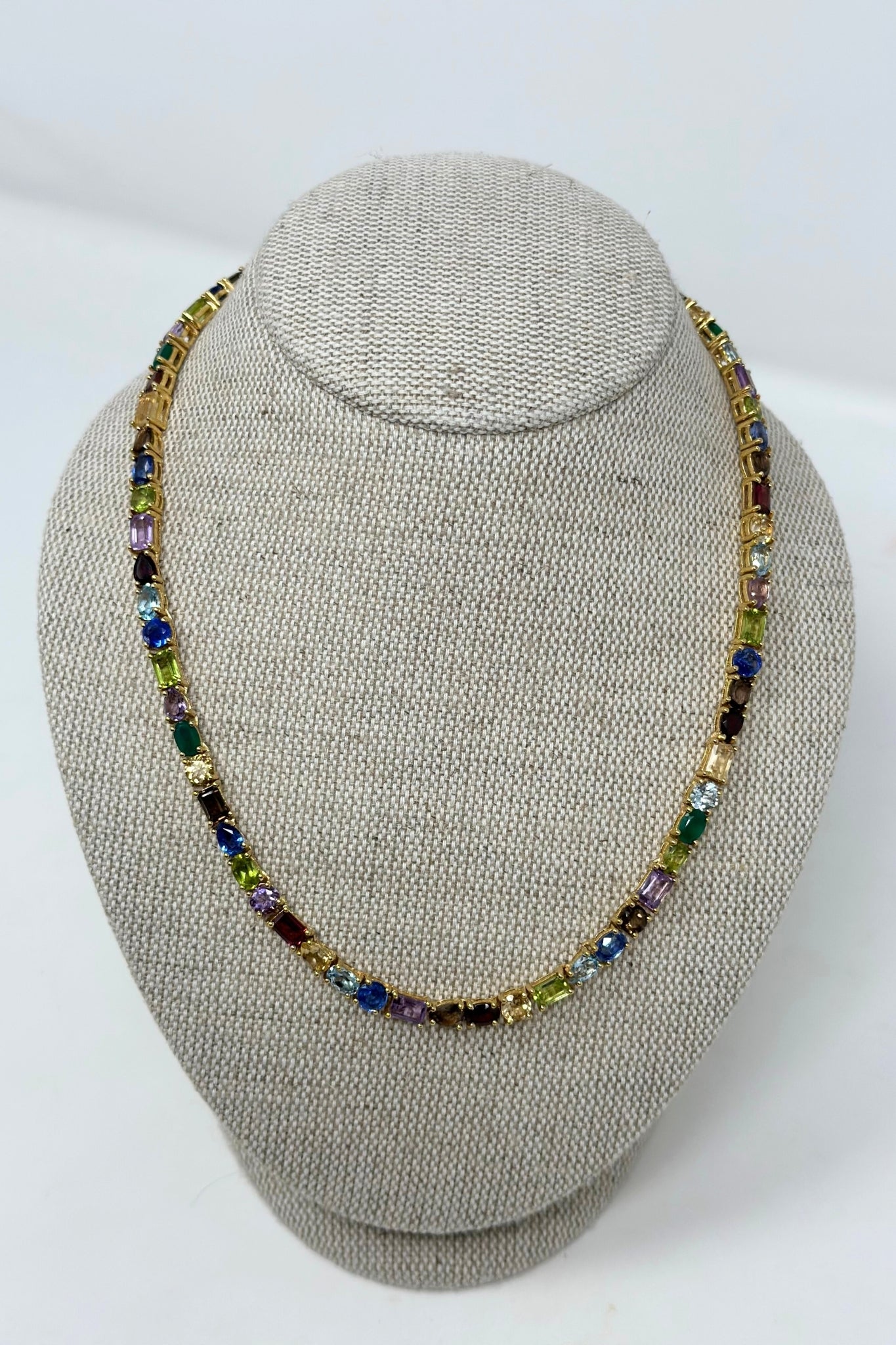 The Woods Multi Gemstone Tennis Necklace - Vermillion