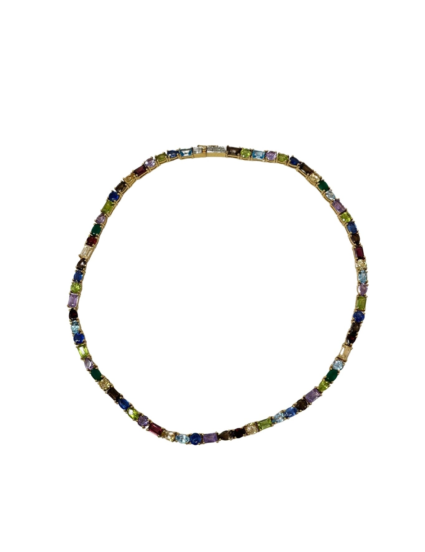 The Woods Multi Gemstone Tennis Necklace - Vermillion