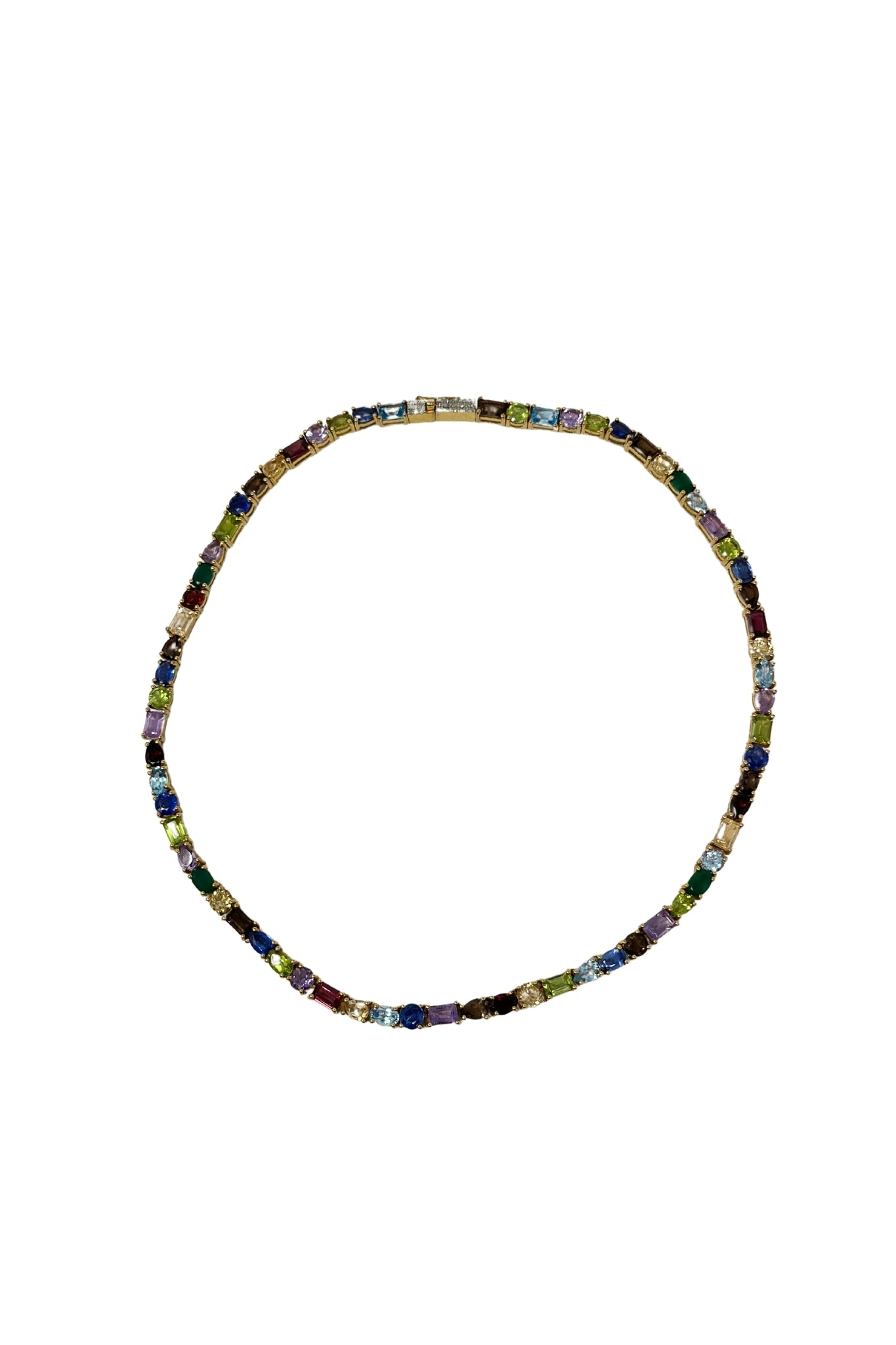 The Woods Multi Gemstone Tennis Necklace - Vermillion