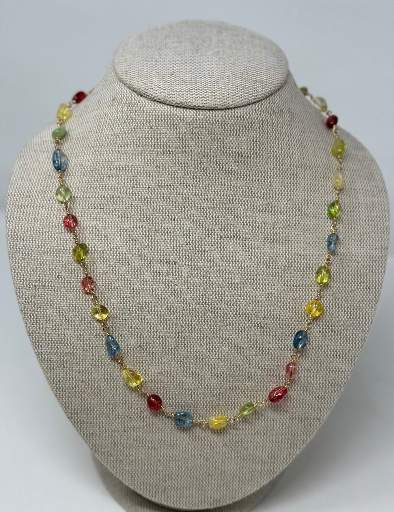 The Woods Multi Stone Candy Necklace - Vermillion