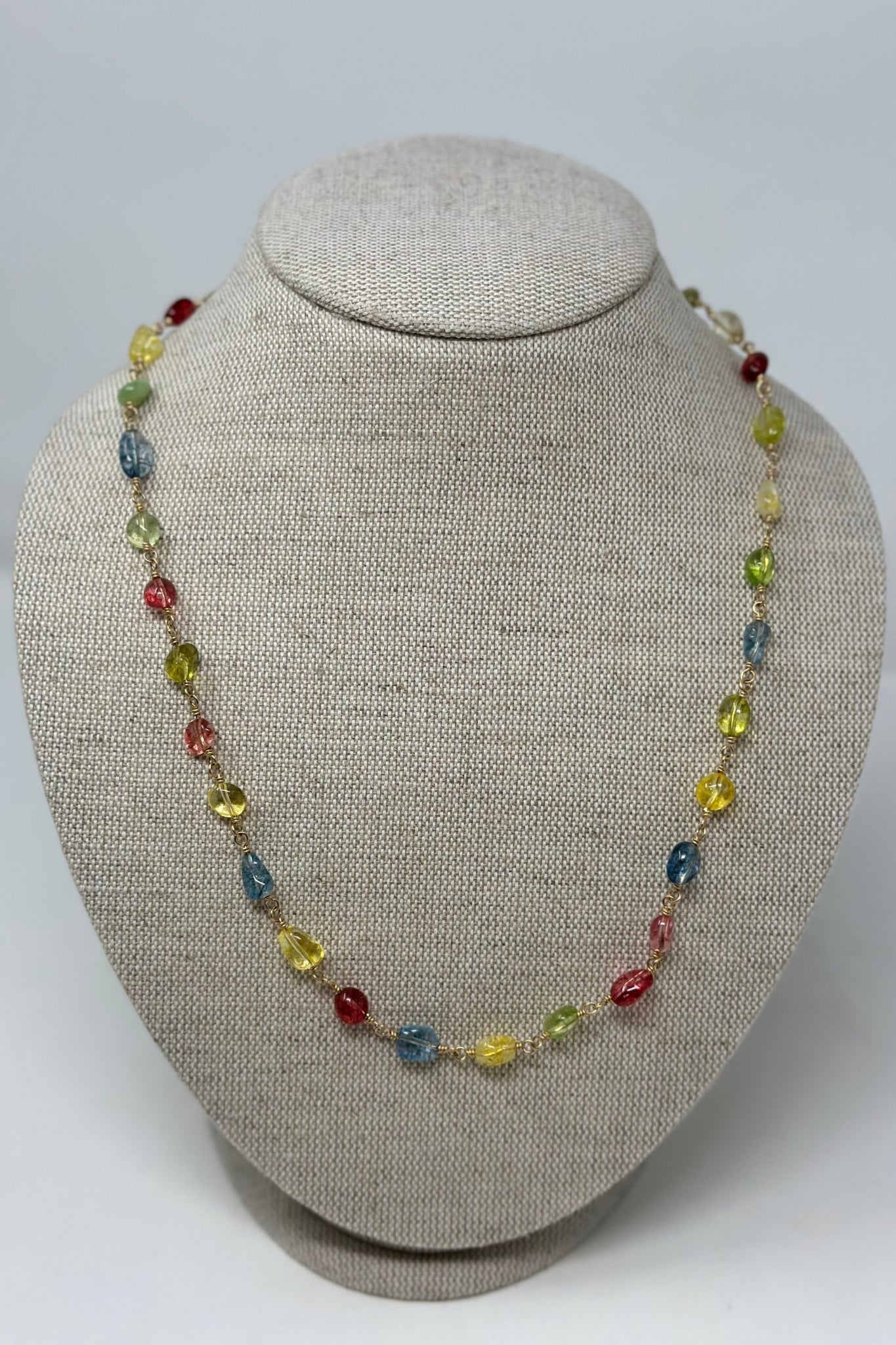 The Woods Multi Stone Candy Necklace - Vermillion