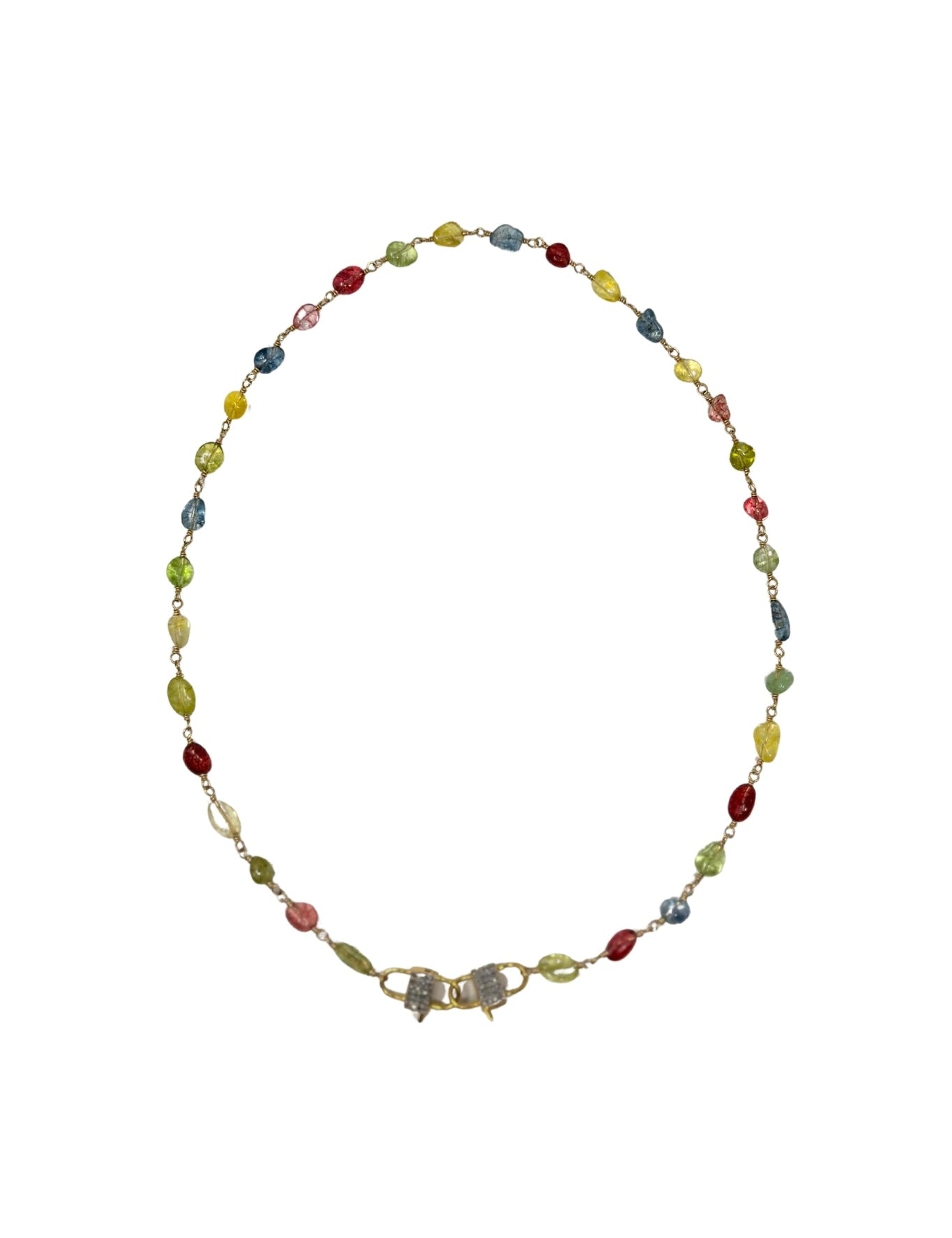 The Woods Multi Stone Candy Necklace - Vermillion