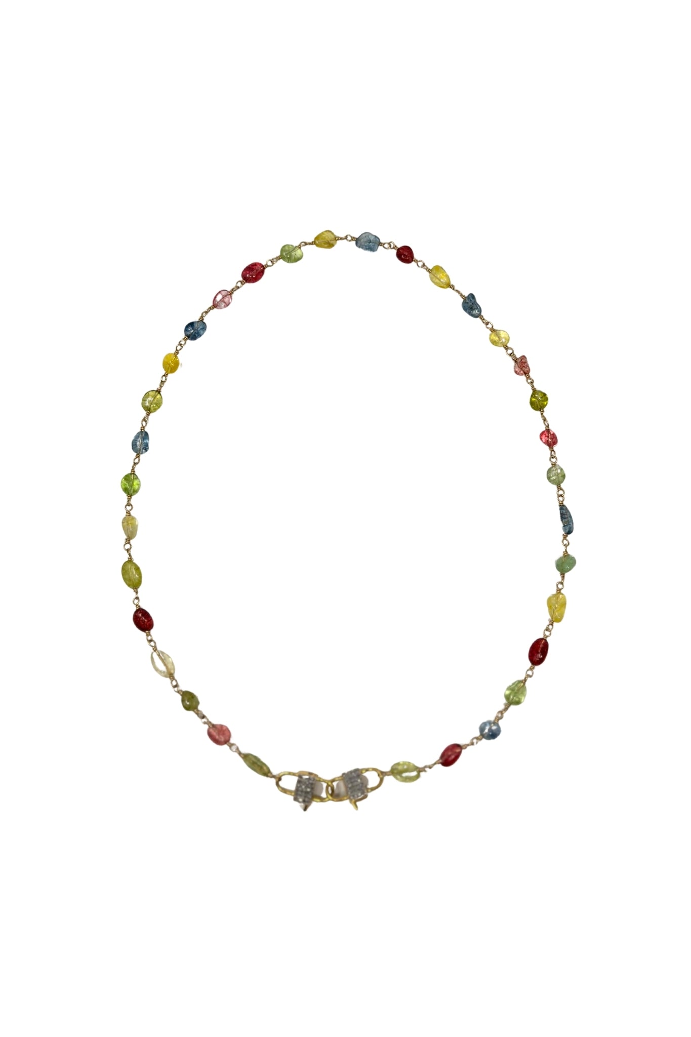 The Woods Multi Stone Candy Necklace - Vermillion