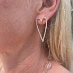 The Woods open heart earrings (trunk show) - Vermillion