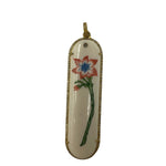 The Woods painted flower pendant - Vermillion