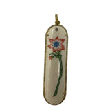 The Woods painted flower pendant - Vermillion