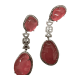 The Woods Pink Drop Earrings - Vermillion