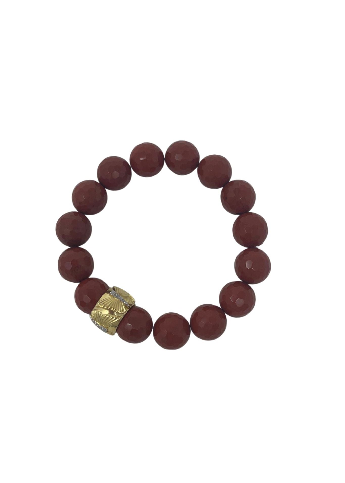 The Woods Red Jade Bracelet V1428 - Vermillion