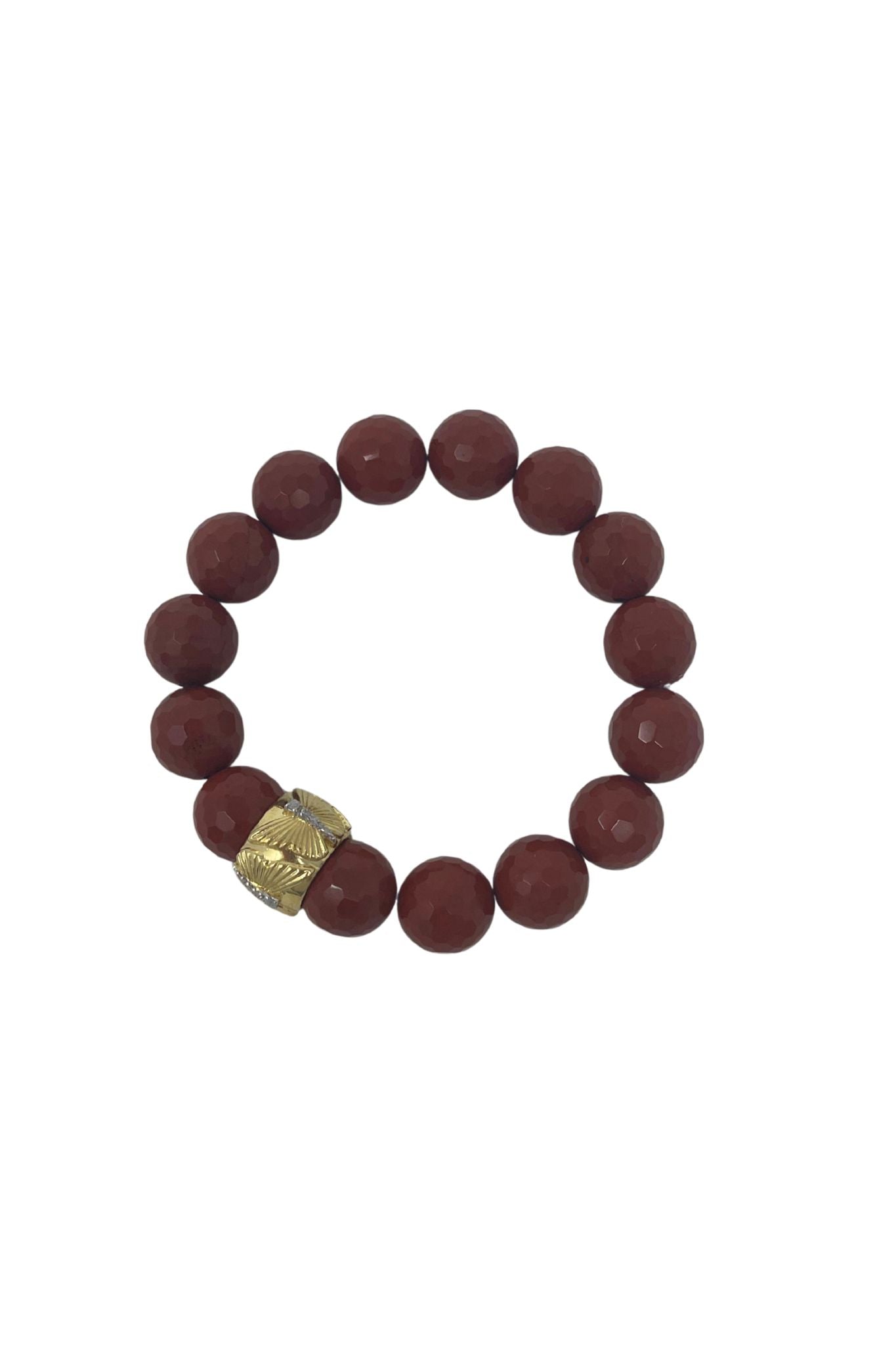 The Woods Red Jade Bracelet V1428 - Vermillion