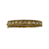 The Woods Rose Cut and Pave Diamond Bangle - Vermillion