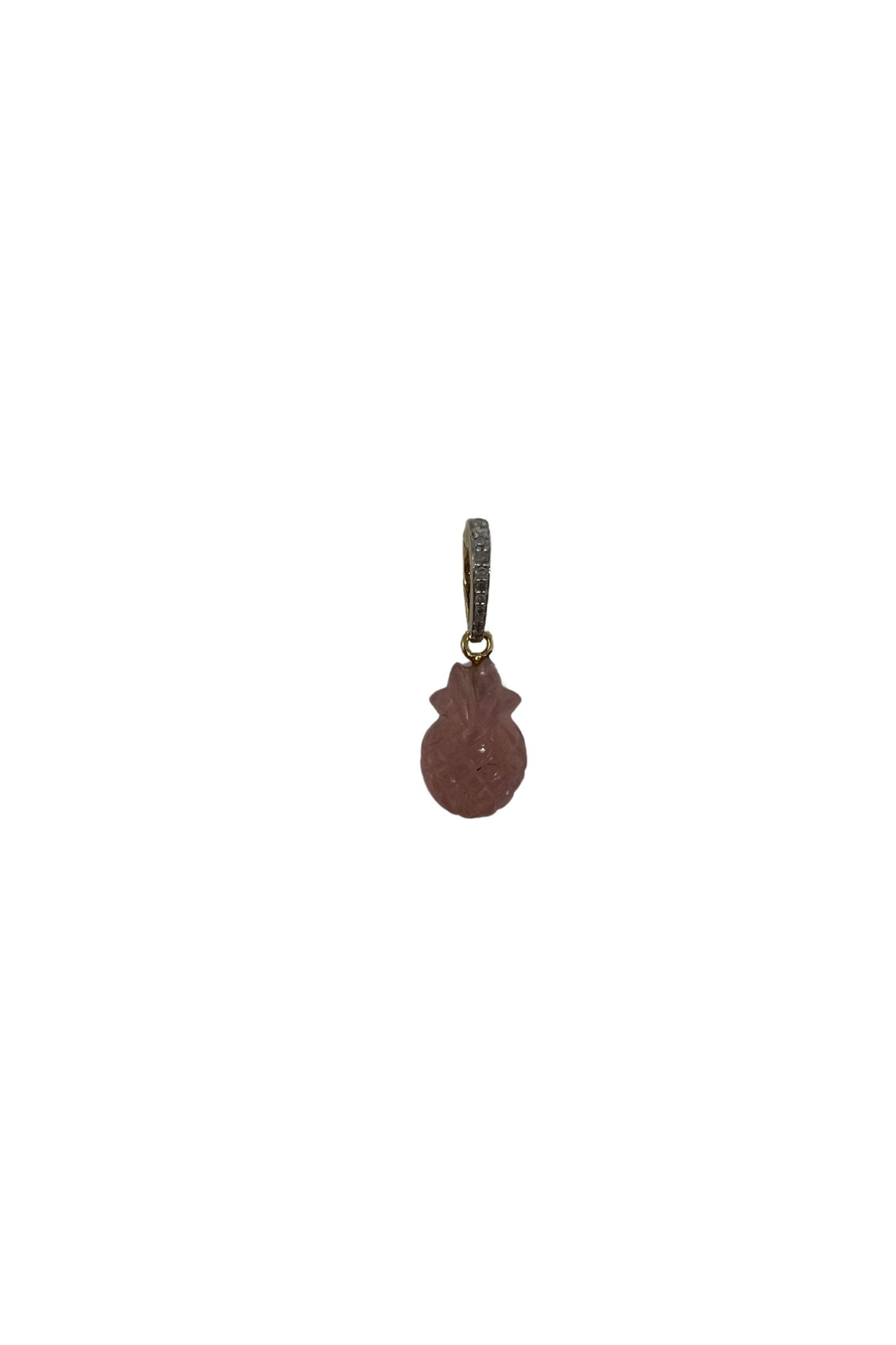 The Woods Rose Quartz Pineapple Pendant (trunk show) - Vermillion