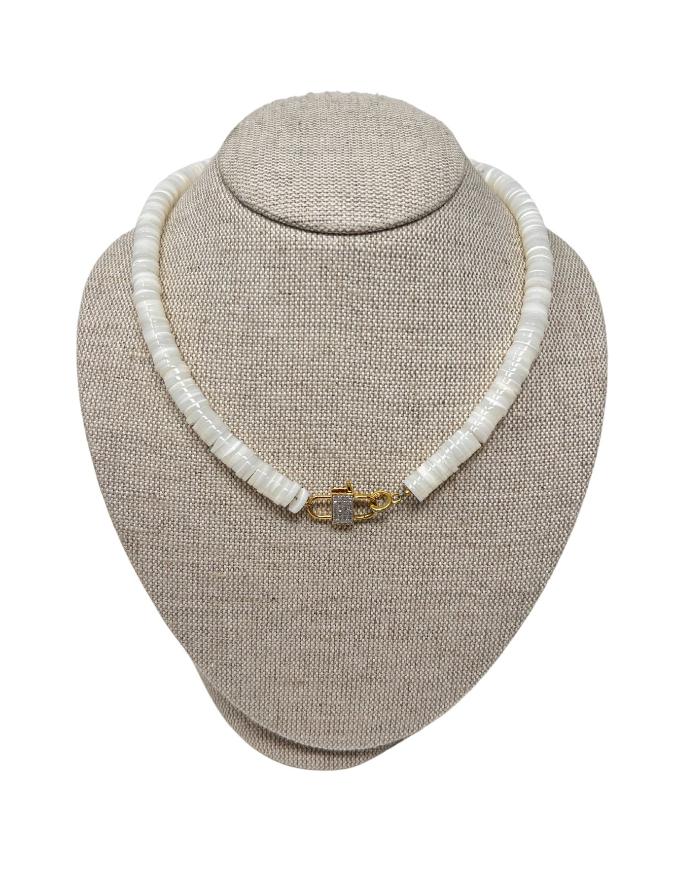 The Woods Short Mother of Pearl Necklace (trunk show) - Vermillion