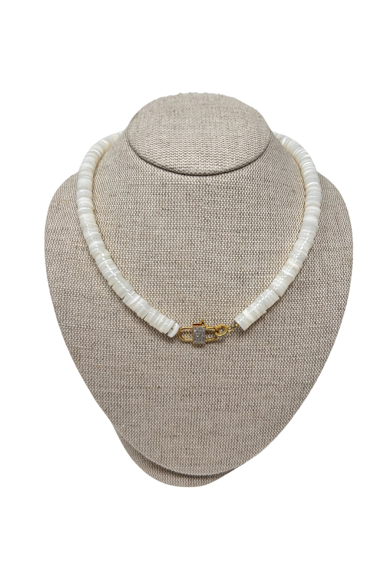 The Woods Short Mother of Pearl Necklace (trunk show) - Vermillion