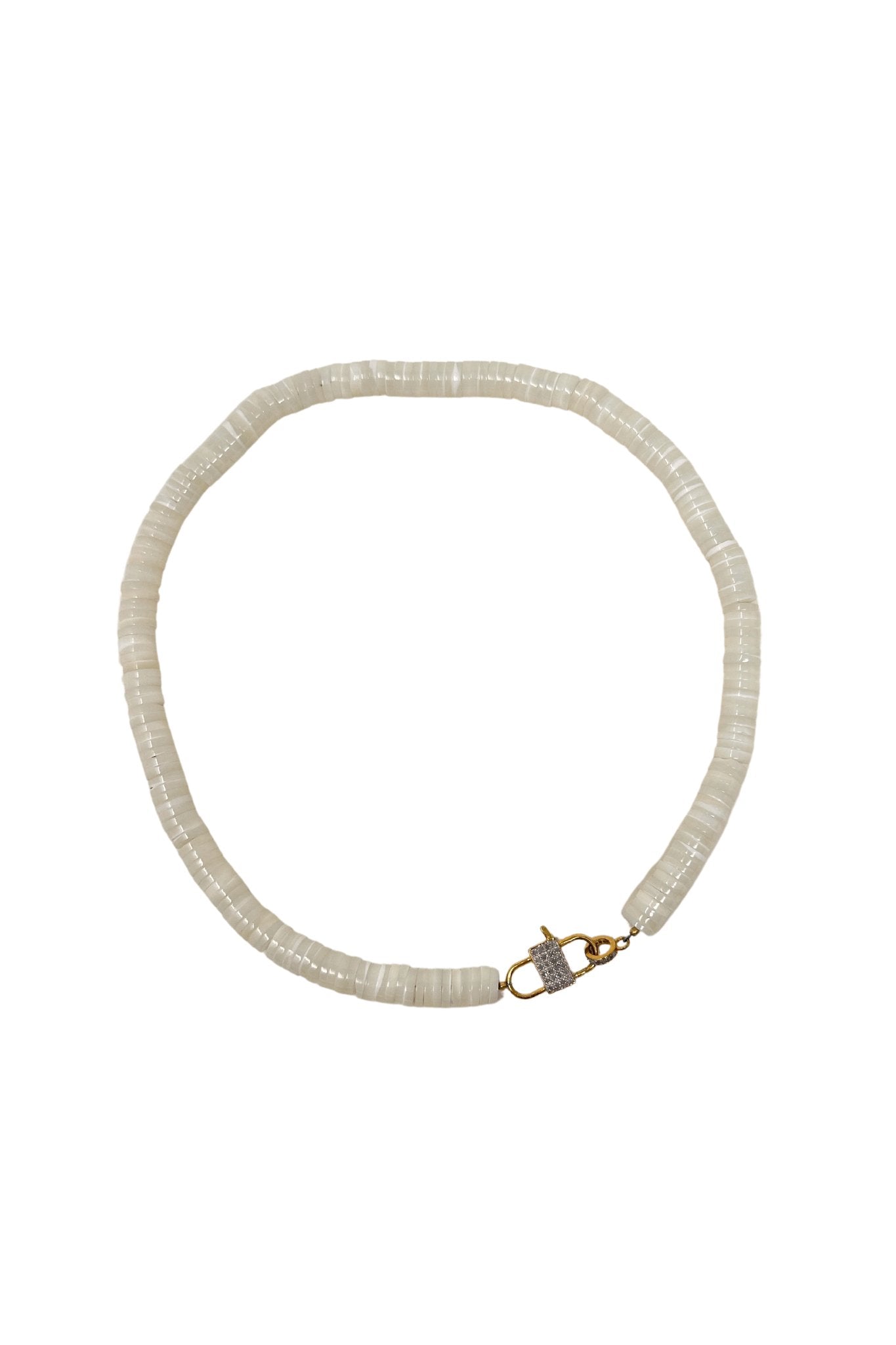 The Woods Short Mother of Pearl Necklace (trunk show) - Vermillion