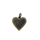 The Woods silver & brass heart pendant (trunk show) - Vermillion