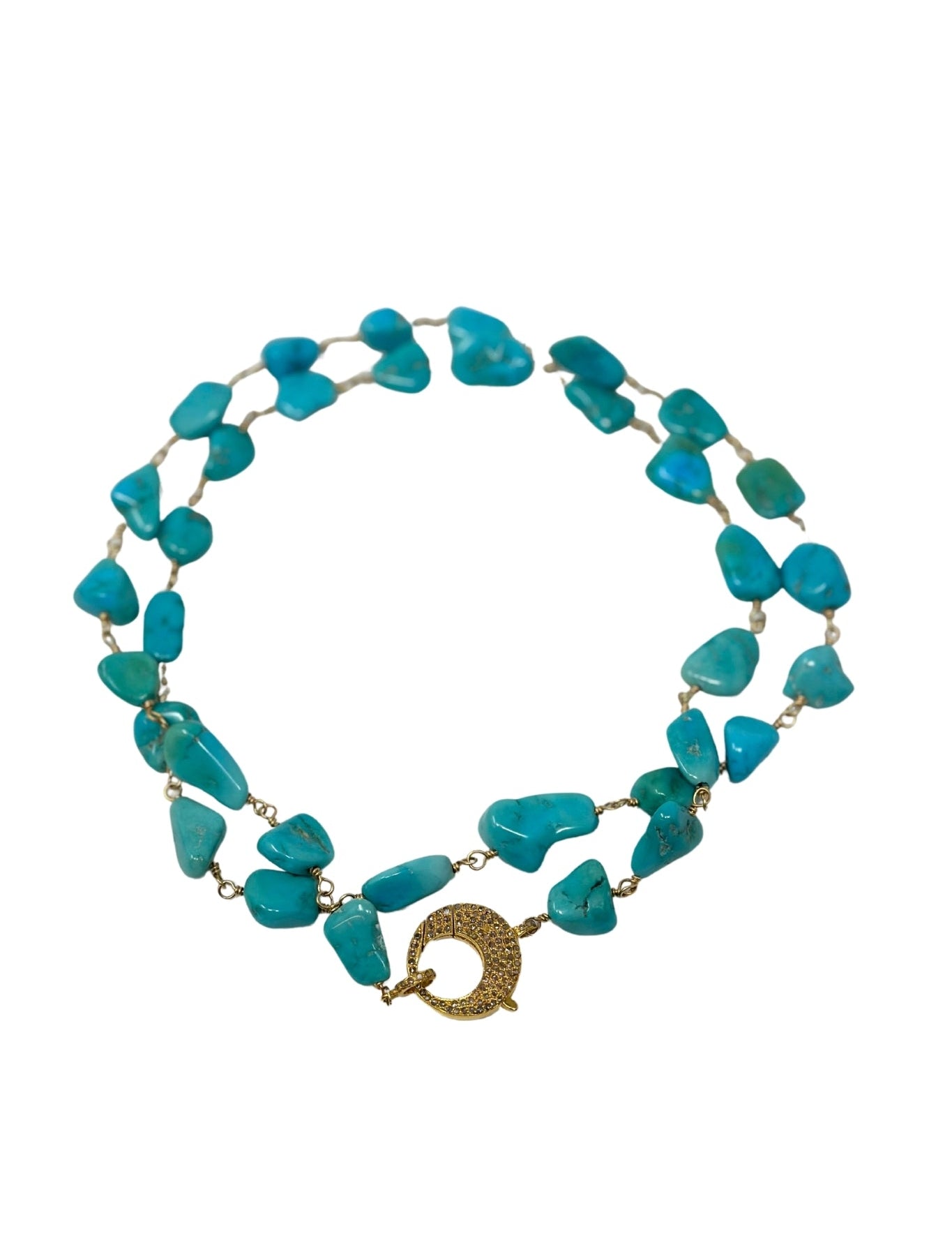 The Woods Sleeping Beauty Turquoise Long Necklace - Vermillion