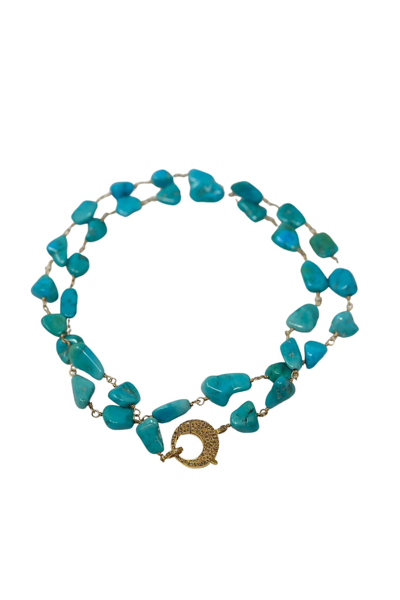 The Woods Sleeping Beauty Turquoise Long Necklace - Vermillion