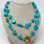 The Woods Sleeping Beauty Turquoise Long Necklace - Vermillion