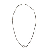 The Woods STOCK 24" Skinny Chain with Pave Diamond Clasp - Vermillion