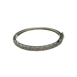 The Woods STOCK Pave Diamond Triple Row Bangle - Vermillion