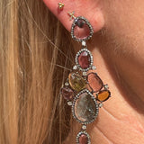 The Woods Tourmaline & Aquamarine Drop Earrings (trunk show) - Vermillion