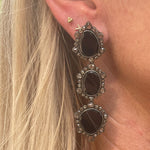 The Woods Triple Drop Tourmaline Earrings (trunk show) - Vermillion