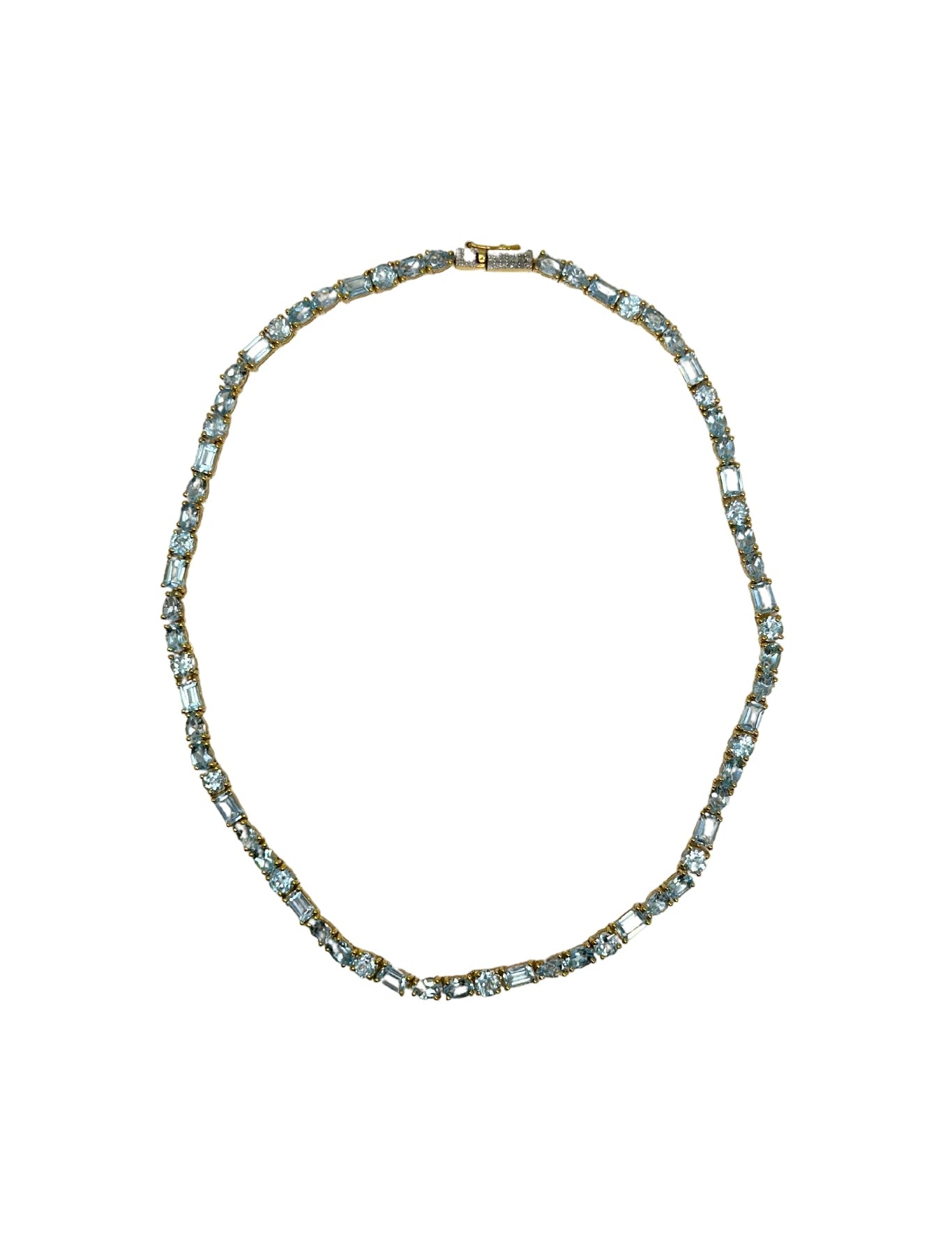 The Woods TS Blue Topaz Tennis Necklace - Vermillion