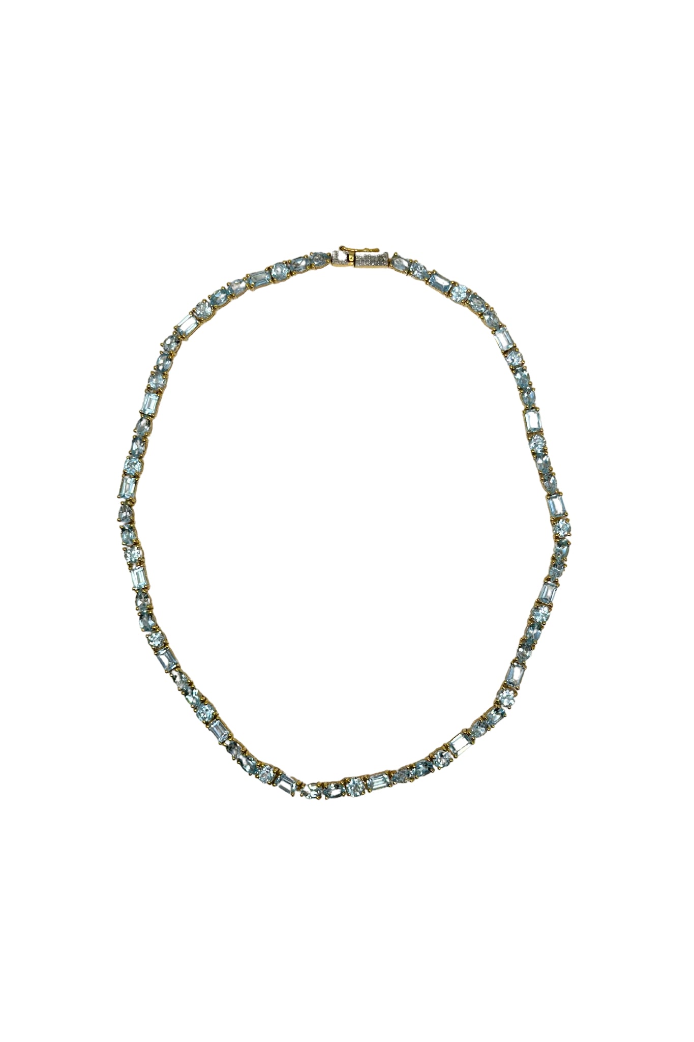 The Woods TS Blue Topaz Tennis Necklace - Vermillion