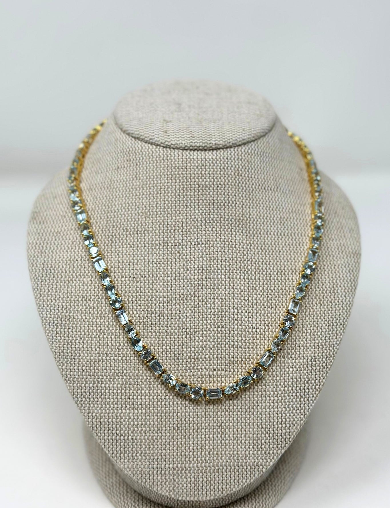 The Woods TS Blue Topaz Tennis Necklace - Vermillion