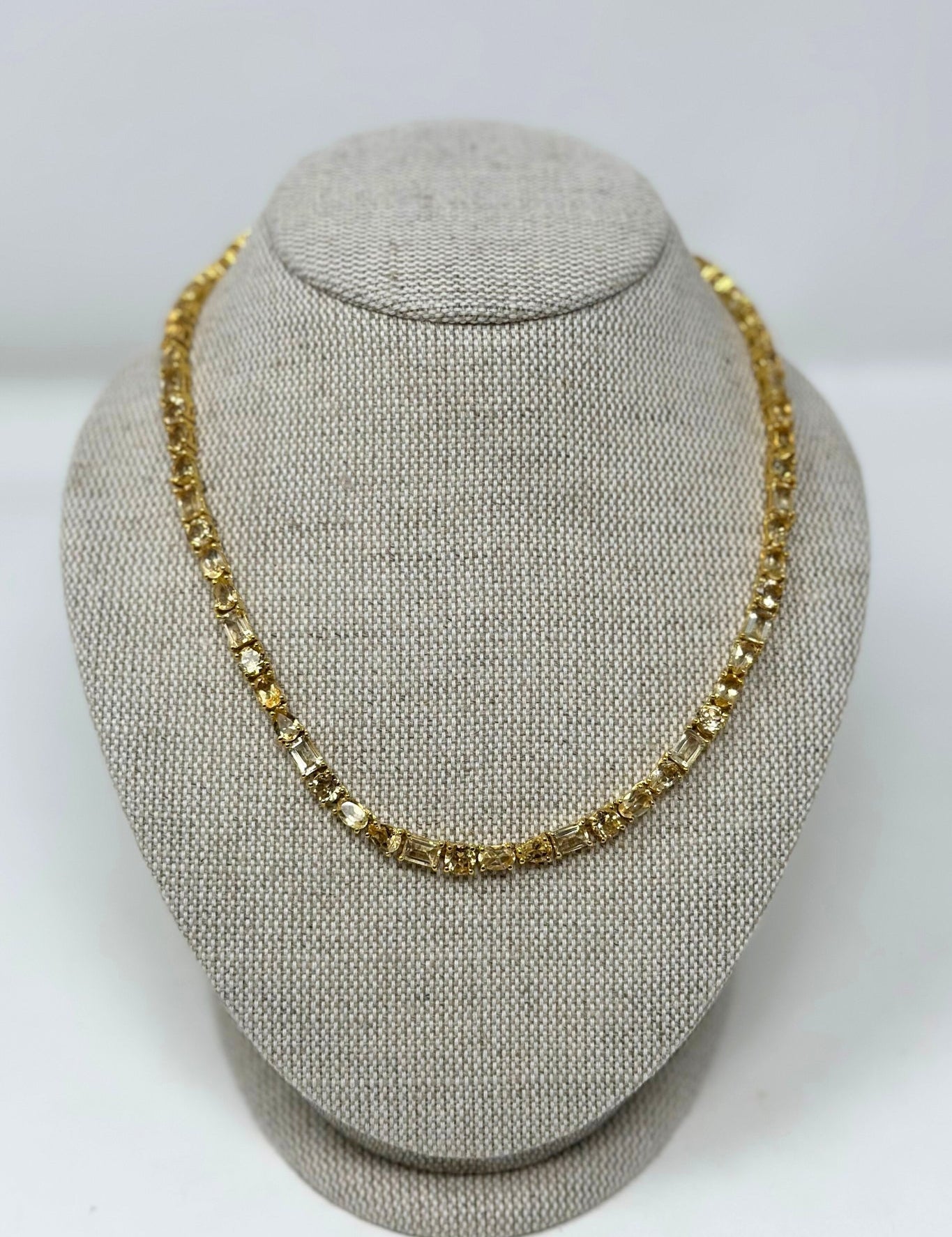 The Woods TS Citrine Tennis Necklace - Vermillion