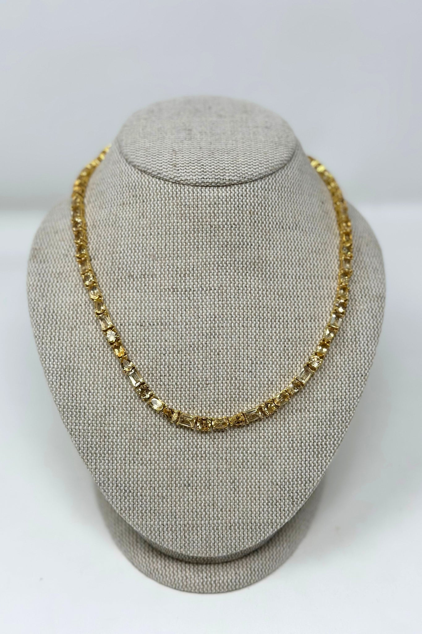 The Woods TS Citrine Tennis Necklace - Vermillion