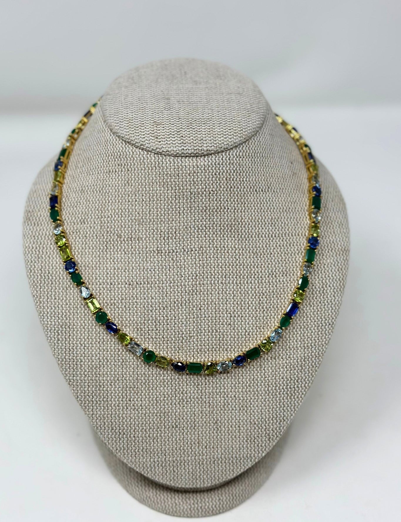 The Woods TS Multi Gemstone Tennis Necklace - Vermillion