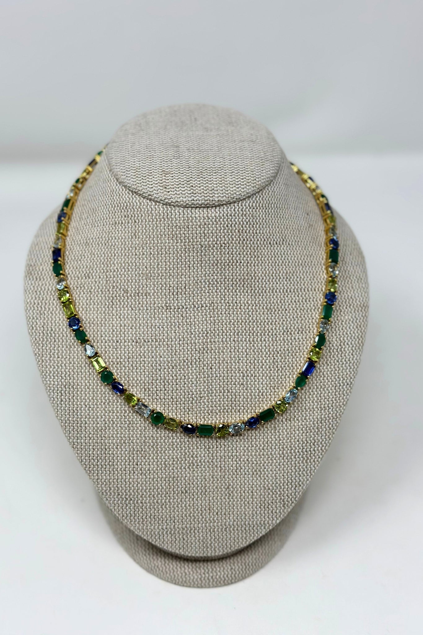 The Woods TS Multi Gemstone Tennis Necklace - Vermillion