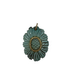 The Woods Turquoise flower pendant (trunk show) - Vermillion