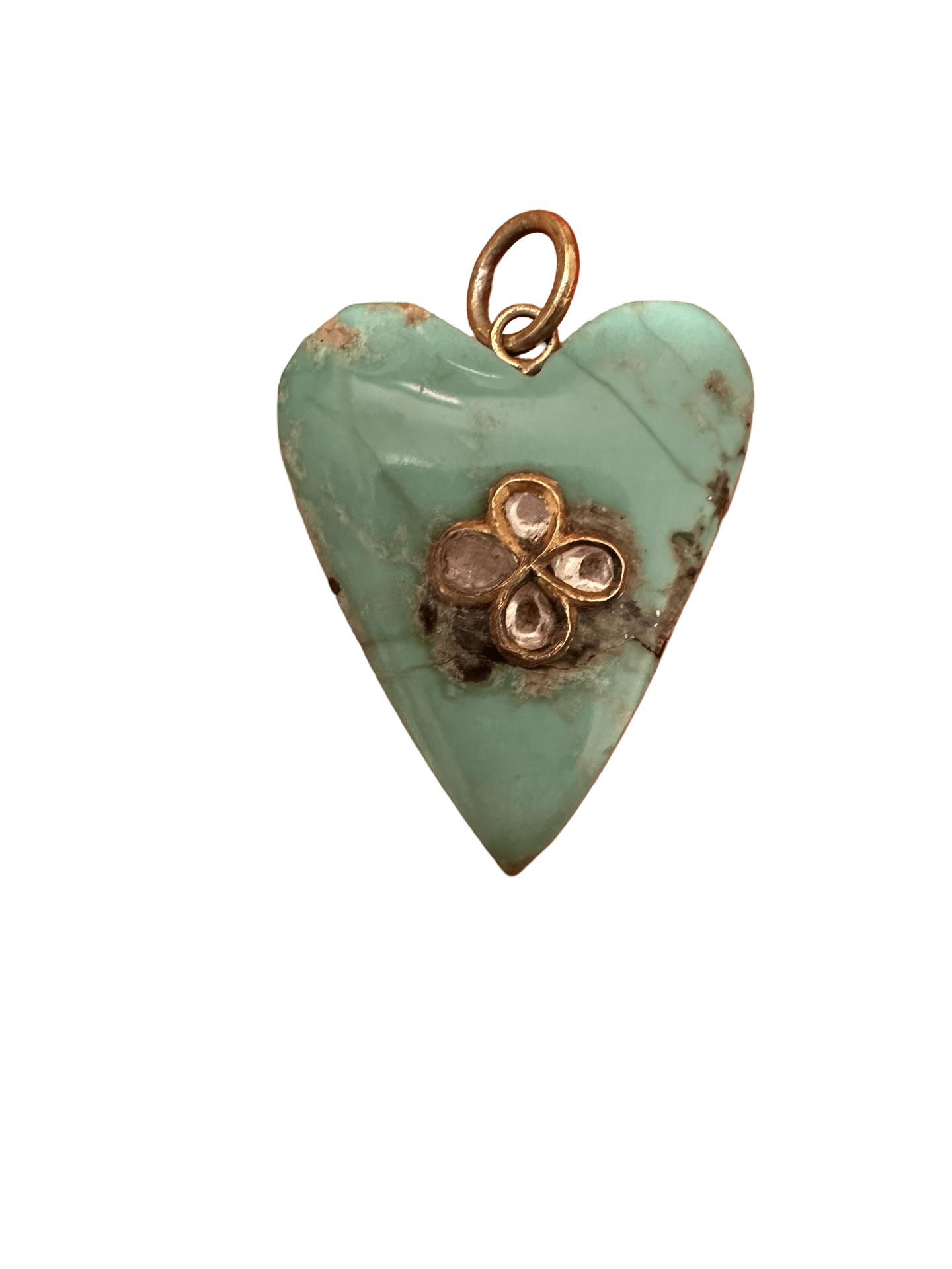 The Woods Turquoise Heart Pendant - Vermillion