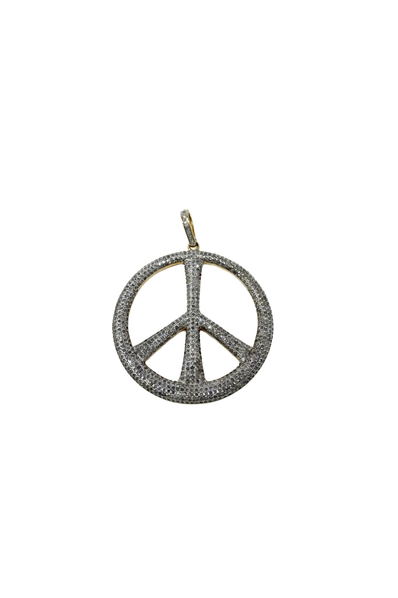 The Woods V1520 Large Peace Sign Pendant - Vermillion