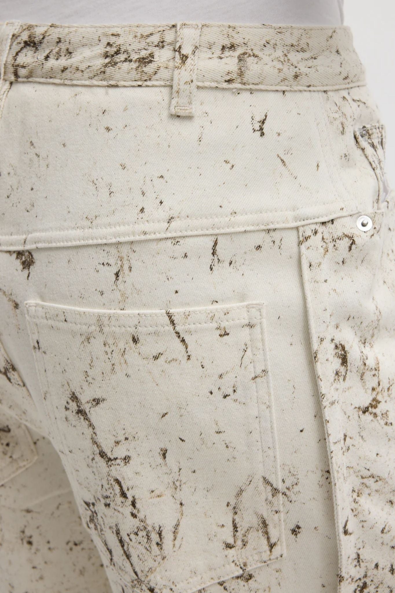 Tibi Calcimin Denim Midi Trouser Zip Skirt - Vermillion