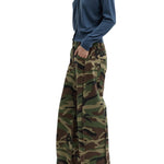 Tibi Camouflage Twill Tuck Jean - Vermillion