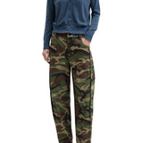 Tibi Camouflage Twill Tuck Jean - Vermillion