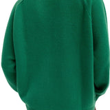 Tibi Cashmere Sweater Crewneck Oversized Pullover - Vermillion