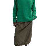 Tibi Cashmere Sweater Crewneck Oversized Pullover - Vermillion