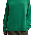 Tibi Cashmere Sweater Crewneck Oversized Pullover - Vermillion