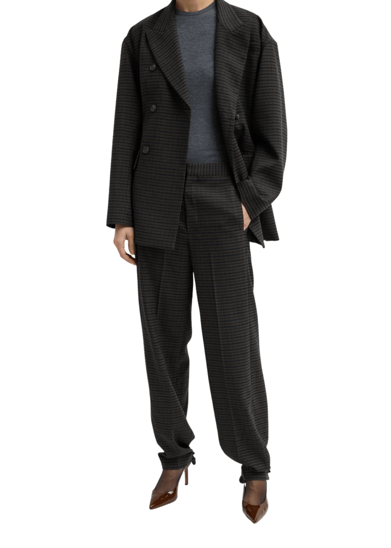 Tibi Cedric Suiting Sculpted Blazer - Vermillion