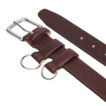 Tibi Classic Ring Hardware Leather Belt - Vermillion