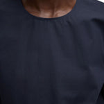 Tibi Compact Eco Poplin Reverse Sleeve Top - Vermillion